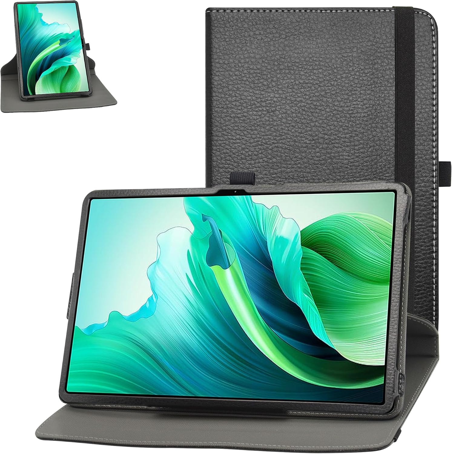 MAMA MOUTH for DOOGEE U11 Rotating Case,DOOGEE U11 Pro Case,360 Degree Rotary Stand with Cute Pattern Cover for DOOGEE U11 /DOOGEE U11 Pro 11" Tablets,Black