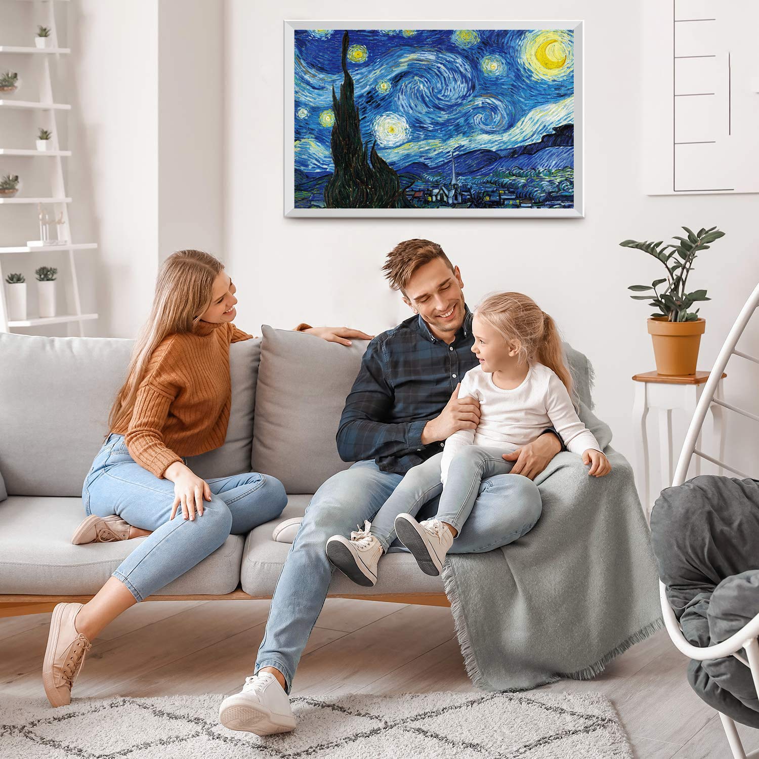 Puzzle 1000 Pièces Nuit étoilée Vincent Van Gogh 70 x 50 cm Puzzle Adulte Jeu éducatif Art
