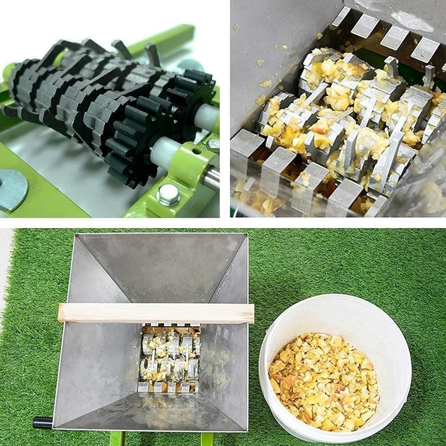 Grape Press, Fruit Wine Press, Chopper Berry Press, Large Capacity Fruit Grinder for Wine and Cider Pressing