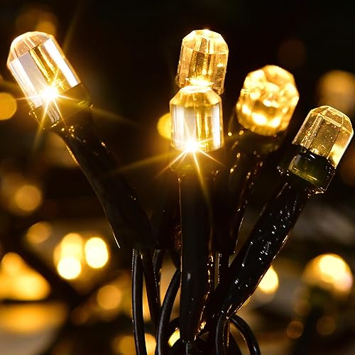 ULG Luces de Navidad, 200 luces LED de 66 pies, multicolor, para decoración de árbol de Navidad al aire libre e interior, luces de hadas