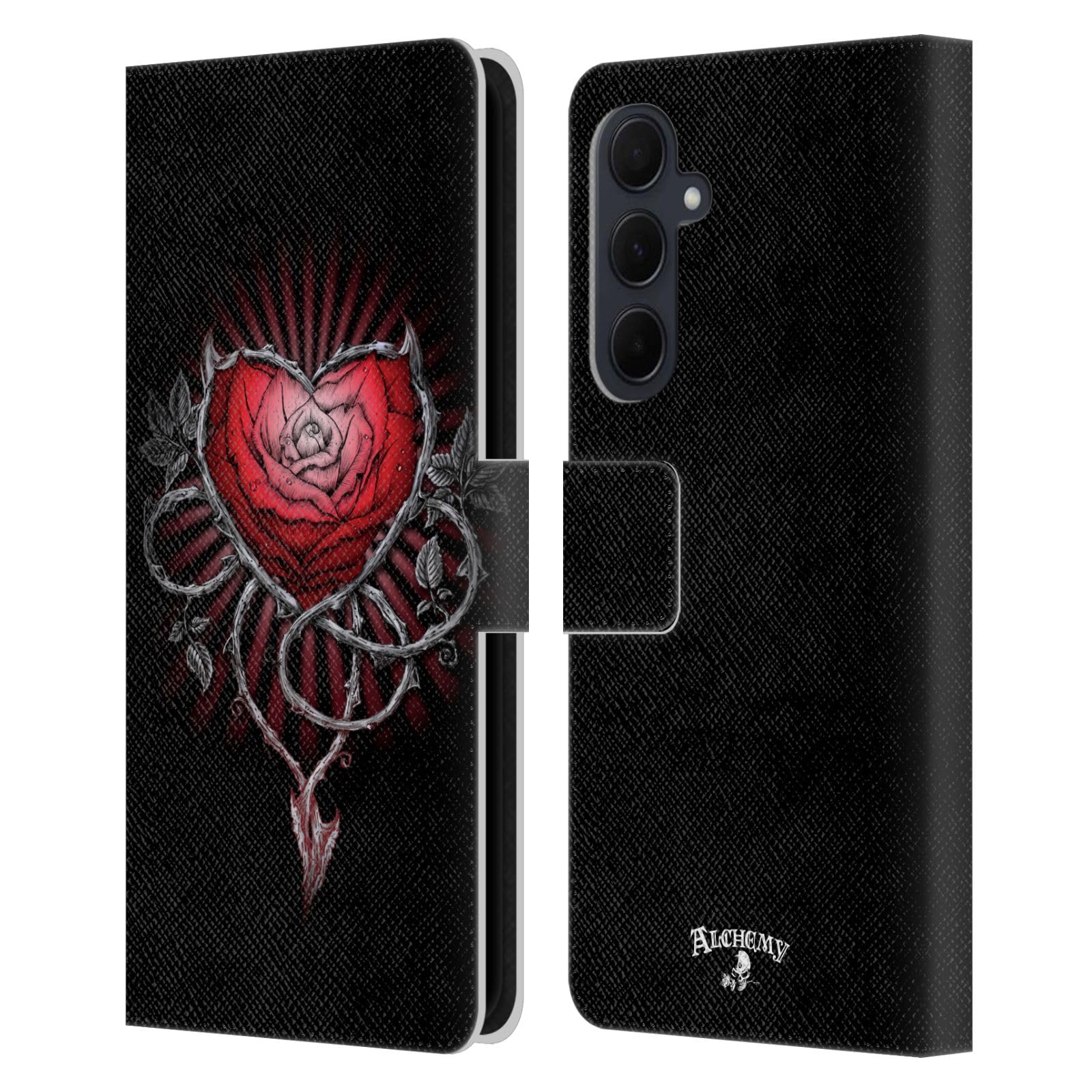 Head Case Designs Officially Licensed Alchemy Gothic Devils Rose Graphic Art Leather Book Wallet Case Cover Compatible With Samsung Galaxy A35 5G
