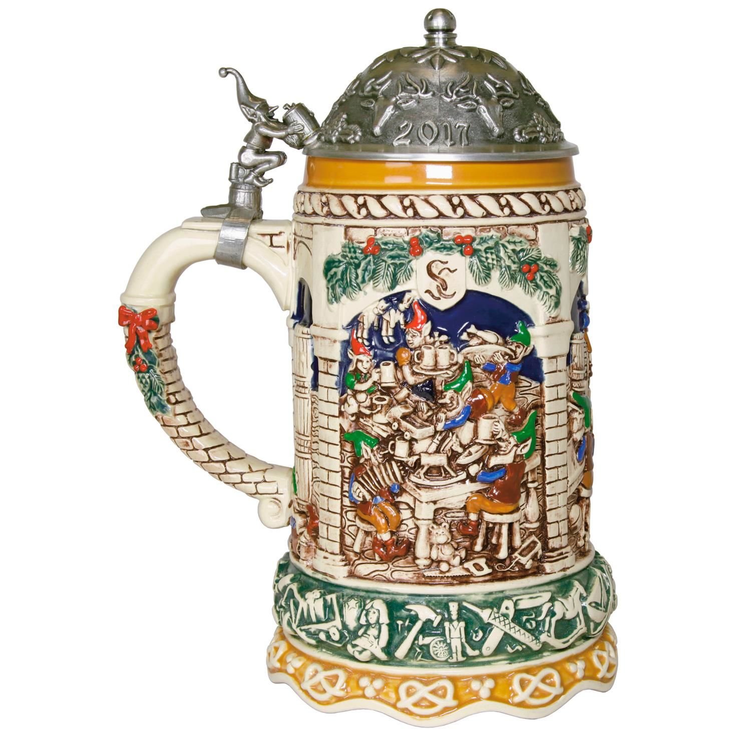 Amazon.co.jp: 2017 Hallmark Elf Festivities Ceramic Christmas Beer