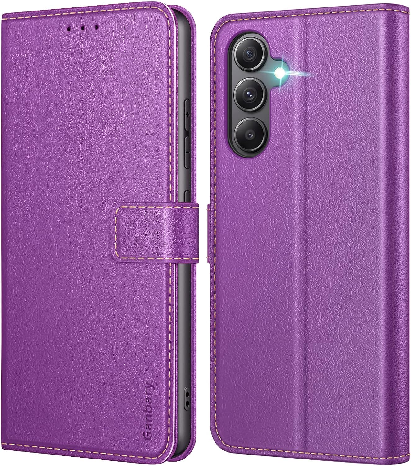 Ganbary Coque Pour Sasung Galaxy A55 5G, [Housse En Cuir PU Preiu