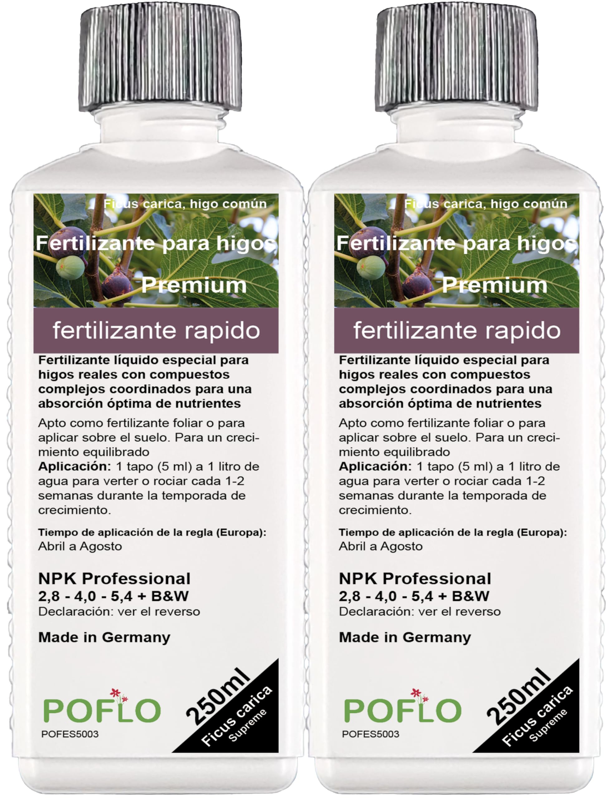 Fertilizante para higos HIGH-TECH Ficus carica NPK, higo real, fertiliza plantas en parterres y macetas (500ml)