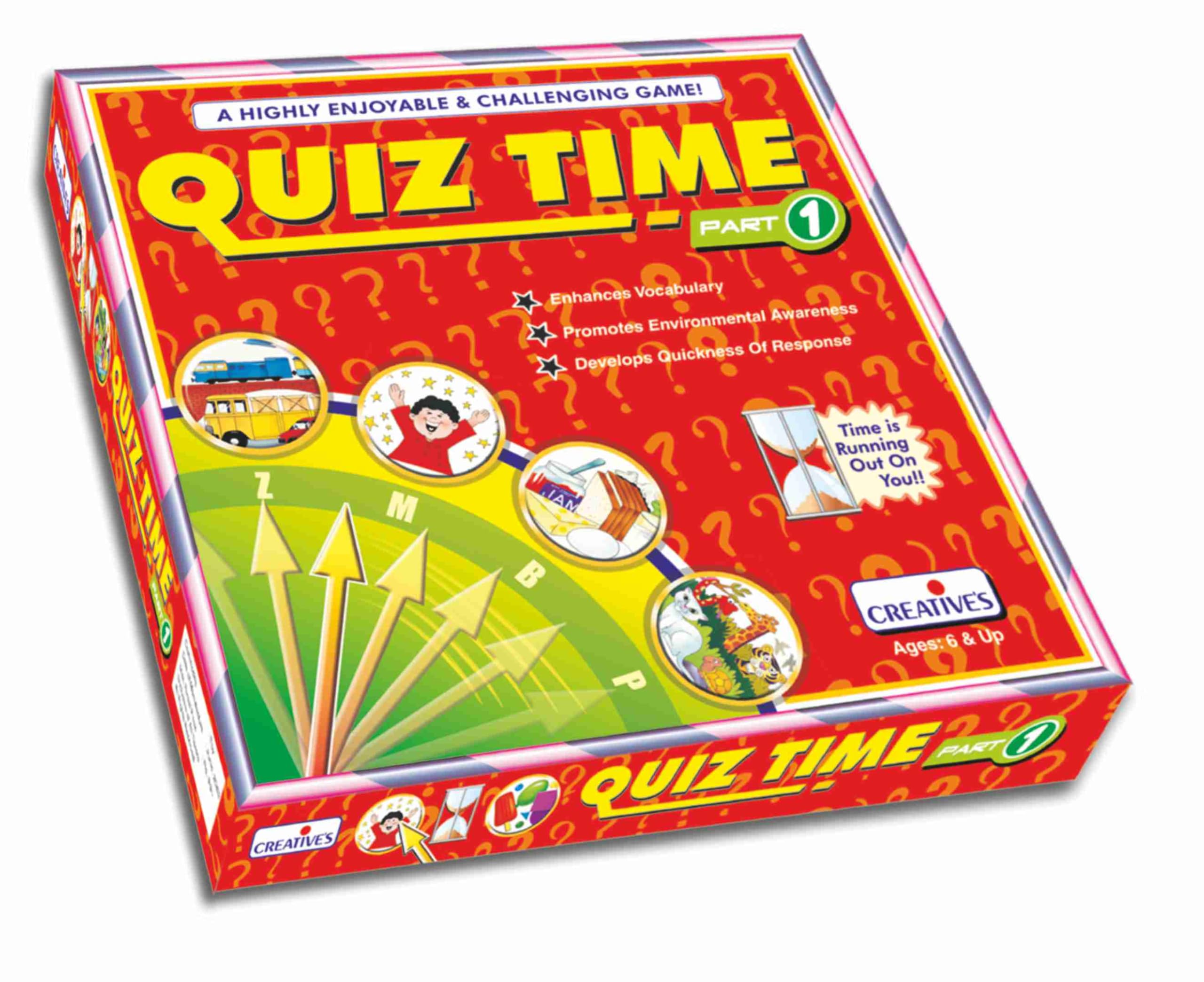 Creative’s Quiz Time Part-1 | Enhances Vocabulary Board Game | Quiz Game | STEM Games | Learning & Educational Board Game| Environmental Awareness for Ages 6 & Up (B00931945E) Amazon Price History, Amazon Price Tracker