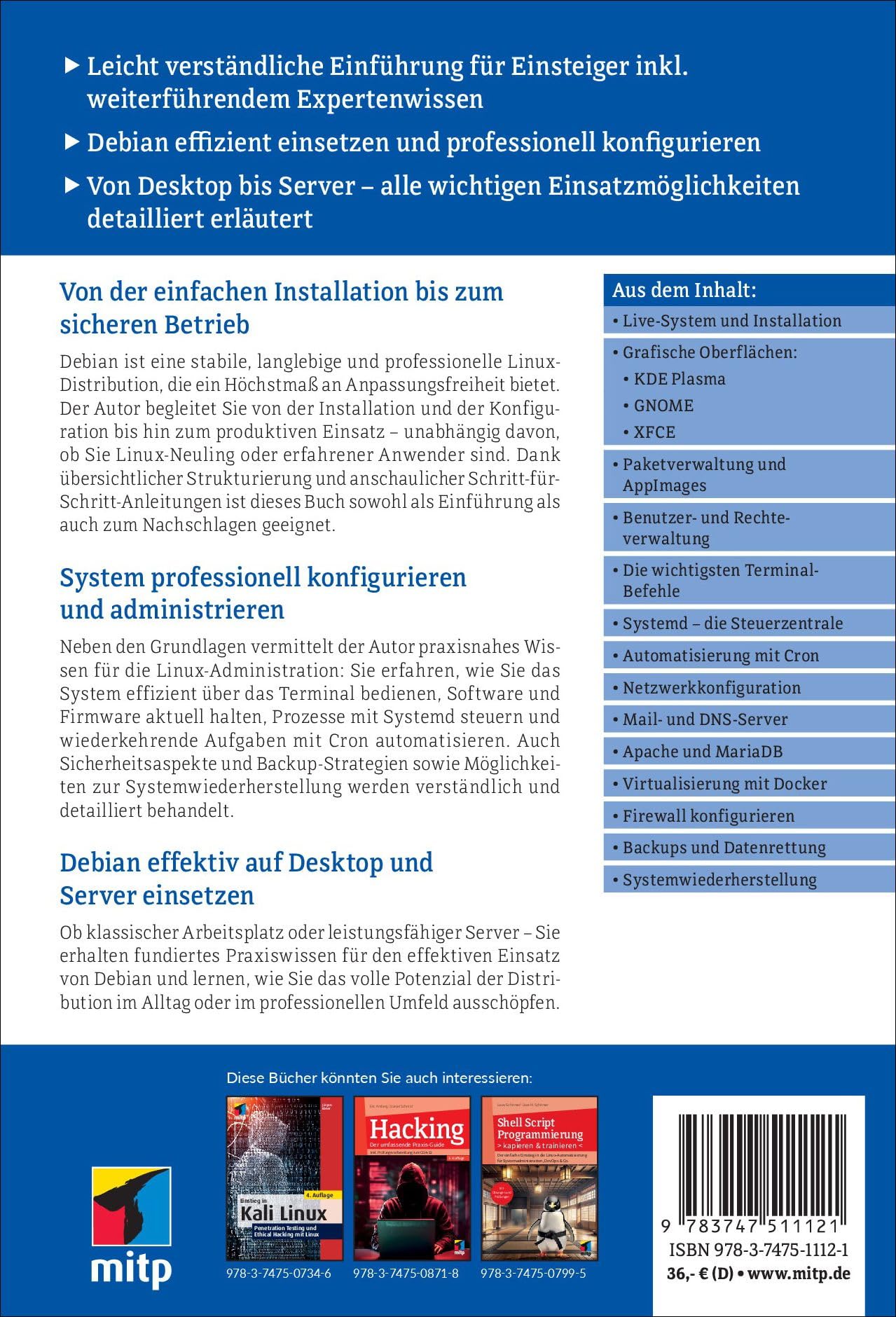 Debian GNU/Linux 13: Der umfassende Praxiseinstieg (mitp Professional)