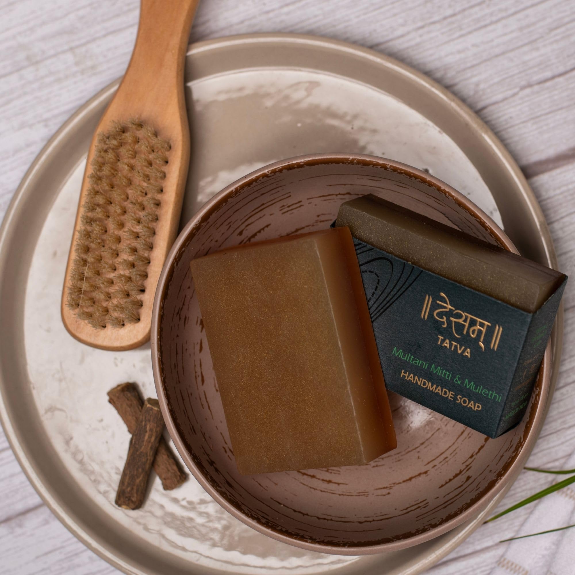 Multani Mitti & Mulethi Handmade Ayurvedic Soap | Controls Acne & Oil | Natural Soap For Oily Skin (1x 100 Gms)-image-47