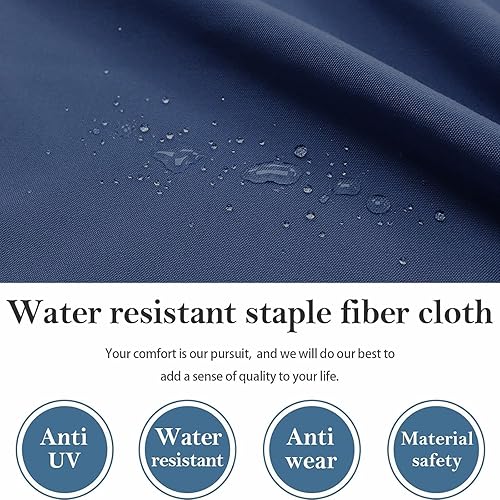 Miniatura 6 de Cojines de exterior para muebles de patio, 14 cojines de repuesto resistentes al agua para 6 asientos, juego de conversación seccional de ratán para