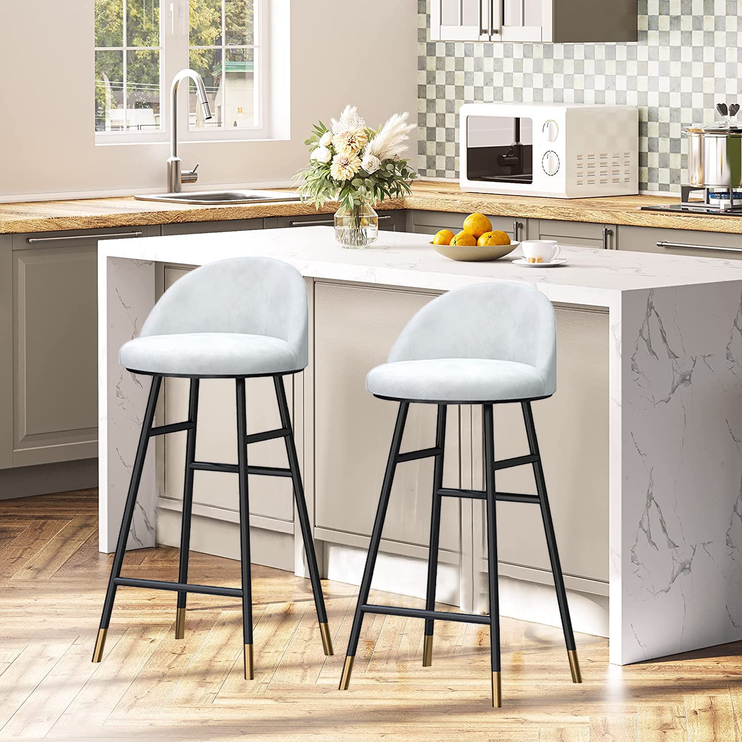Amazon｜高さ75cmのカウンター高さバースツールチェア2脚セット