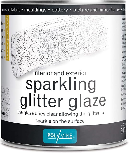 Polyvine - Glitter Glaze - Silver - 500ML