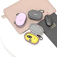 Vista 7 de RLSOCO Estuche de transporte para Logitech Pebble Mouse 2 M350s Slim/POP/Pebble Bluetooth Ratón inalámbrico con llavero (negro)