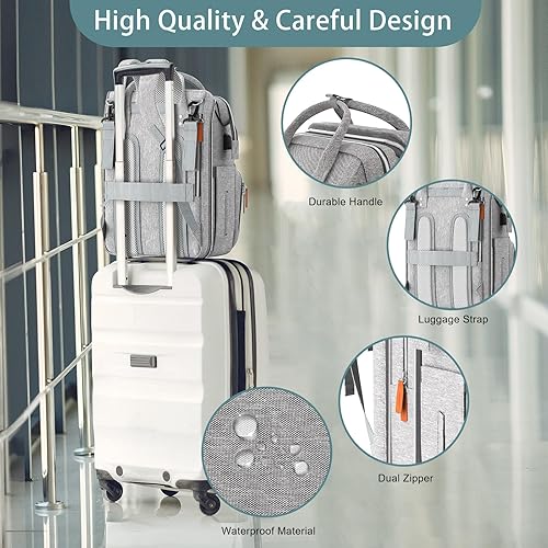 Miniatura 5 de Mochila para pañales, bolsa de pañales grande, bolsa de pañales multifuncional, bolsas de pañales..