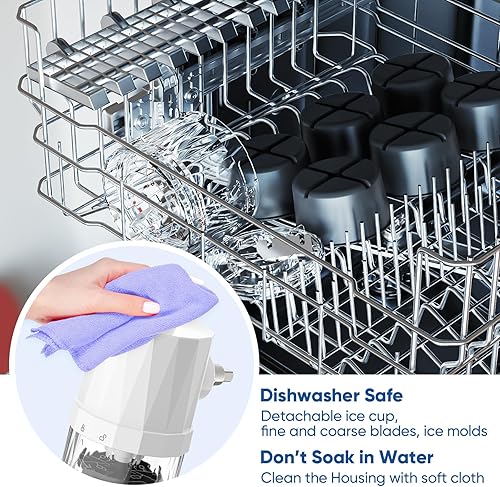 Miniatura 6 de Accesorio de hielo de afeitar para batidoras de pie Kitchenaid, accesorio para hielo afeitado y cono de nieve para Kitchenaid con 8 moldes de hielo