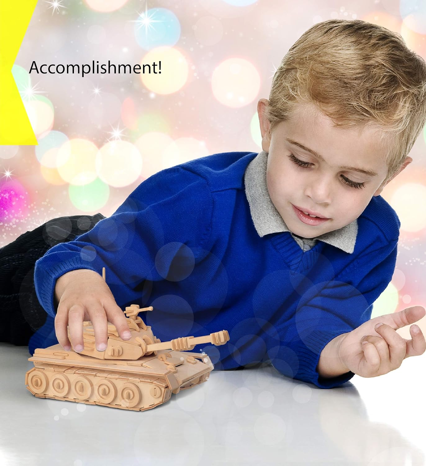 Wooden Puzzle Tank from Creatology