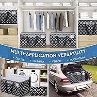 Vista 7 de Bolsas de mudanza extra grandes, bolsas de almacenamiento resistentes con cremallera superior y asas resistentes, suministros de mudanza