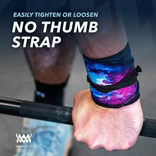 Miniatura 3 de Muñequeras Galaxy para levantamiento de pesas, levantamiento de pesas, crossfit, gimnasia, artes marciales mixtas, entrenamiento de fuerza,