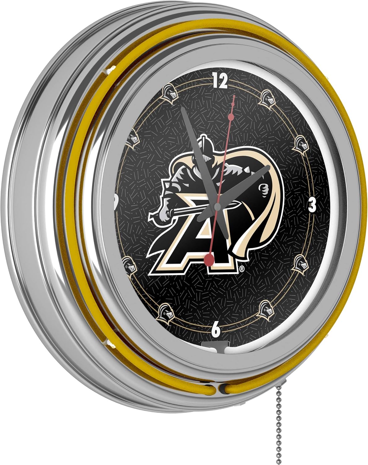 Army Black Knights Chrome Double Ring Neon Clock Sports