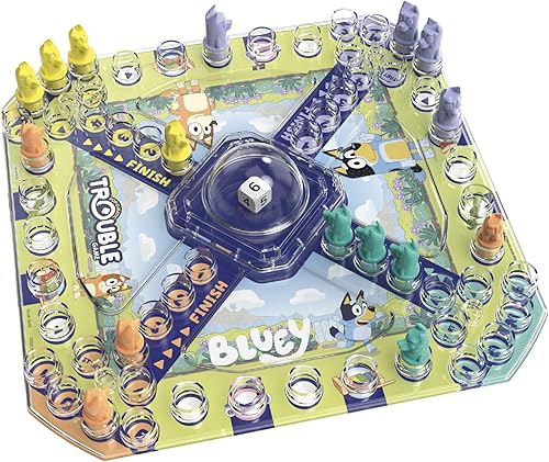 Miniatura 3 de Hasbro Gaming Trouble: Juego de Mesa Edición Bluey para Niños, 2-4 Jugadores, Corre con Bluey, Bingo, Bandit o Chilli hasta la Meta, Edades 5 y Más