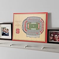 Vista 16 de YouTheFan NCAA Oklahoma Sooners - Arte de pared 3D de 5 capas con vista al estadio, Gaylord Family Oklahoma Memorial Stadium, 13.00 x 17.00 pulgadas