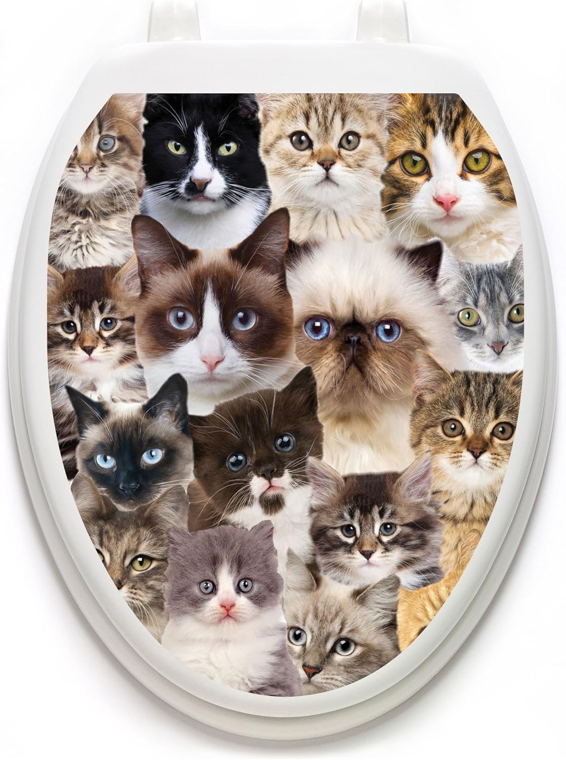 Toilet Tattoos, Toilet Seat Cover Decal,Cats Galoret, Size Elongated