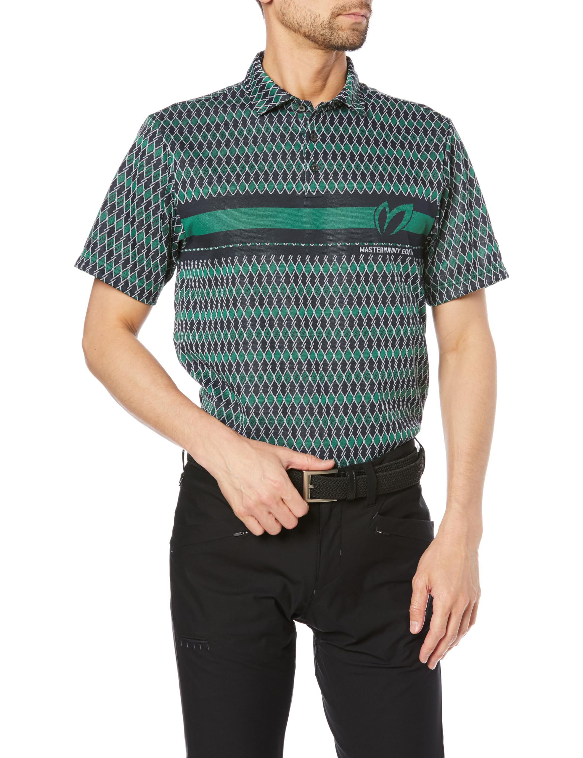 マスターバニー　メンズポロシャツ Amazon | [マスターバニー] メンズ 半袖 ポロシャツ (ダイヤ柄