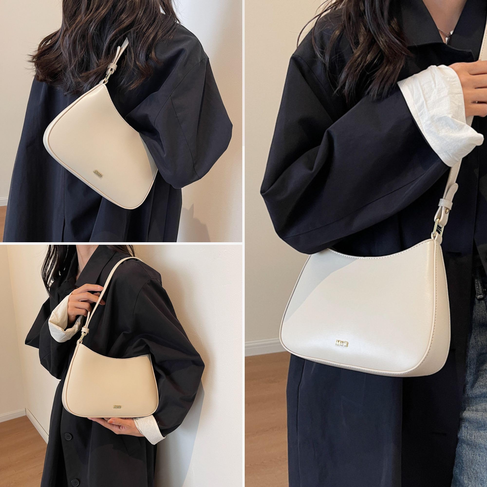 Makukke Umhängetasche Damen klein Handtasche, Y2K Crossbody Bag Damen PU Leder Schultertasche Vintage für Frauen Dating Party Einkaufe