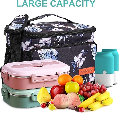 Miniatura 6 de Lonchera para adultos lonchera aislada para hombres reutilizable con correa de hombro ajustable bolsa grande para enfermeras para oficina trabajo