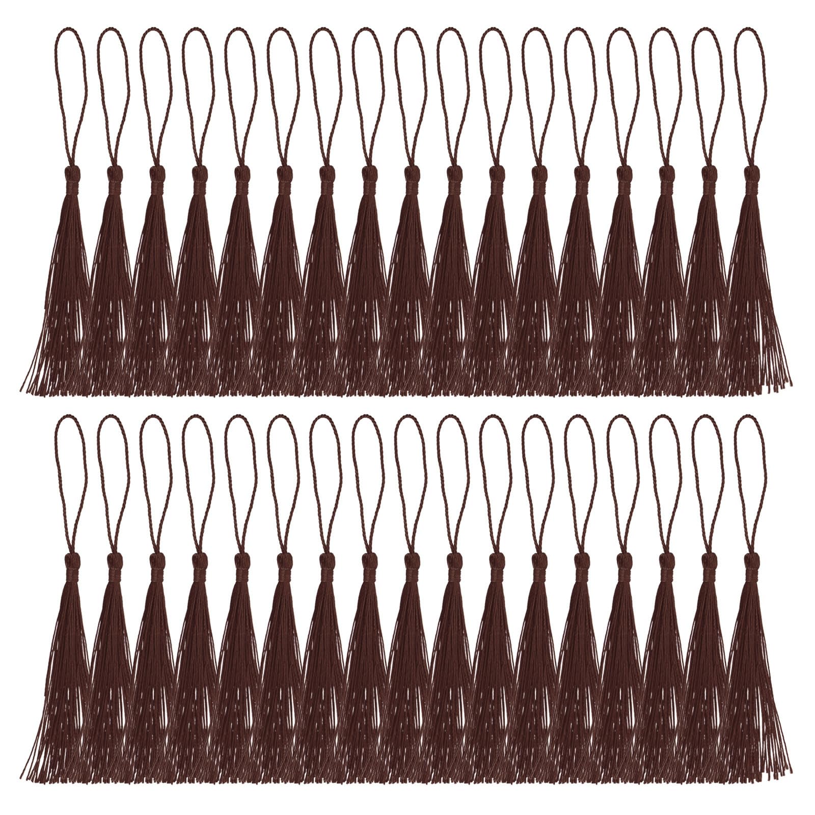 Mini pompons café 13 cm PATIKIL pour fabrication de bijoux et loisirs créatifs x100