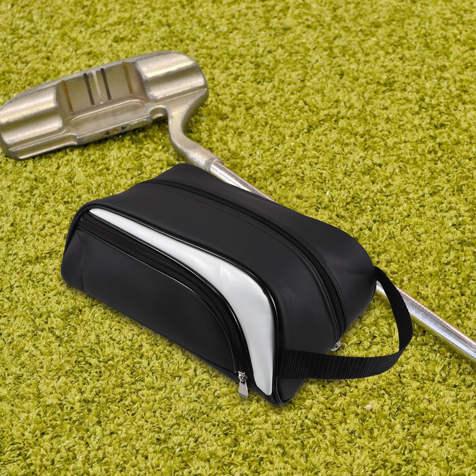 wasserdichte PU Schuh Tasche mit Reißverschluss Staubdichter Golf Schuh Organizer für Damen und Herren Praktische Reise Schuhaufbewahrung Schützende Schuhhülle Stilvoll und Robust