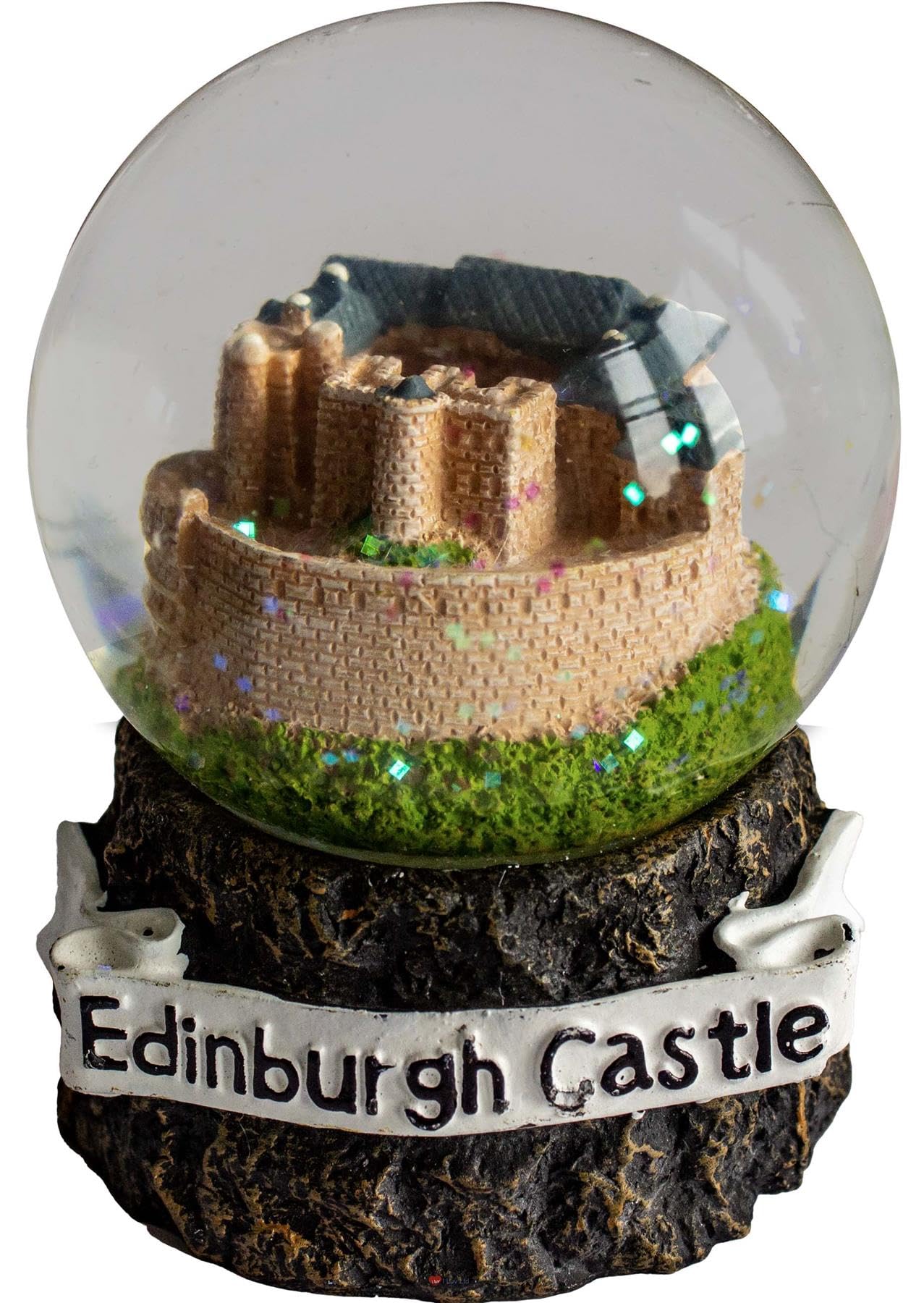 I LUV LTD Scottish Waterball Large Snow Globe Edinburgh Castle Design, Resin Figurine and Moulded Base