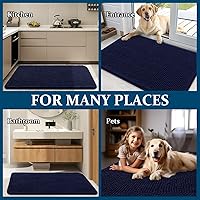 Vista 8 de OLANLY - Tapete para puerta de perro y patas sucias, absorbe la humedad y la suciedad, antideslizante, lavable, de felpilla de secado rápido