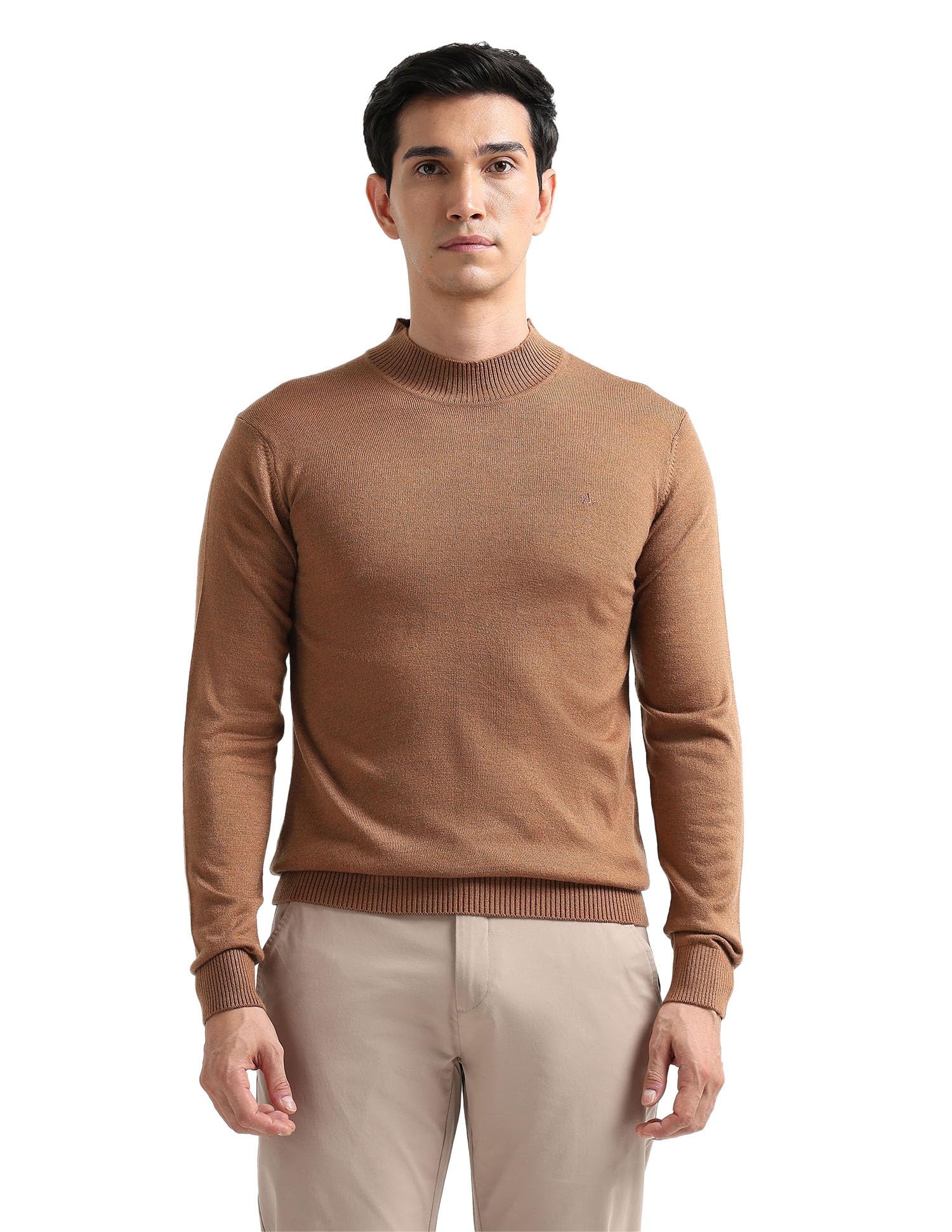 arrow sports Arrow Sport Men's Heathered Patterned Knit Regular Fit Sweater-picture-28