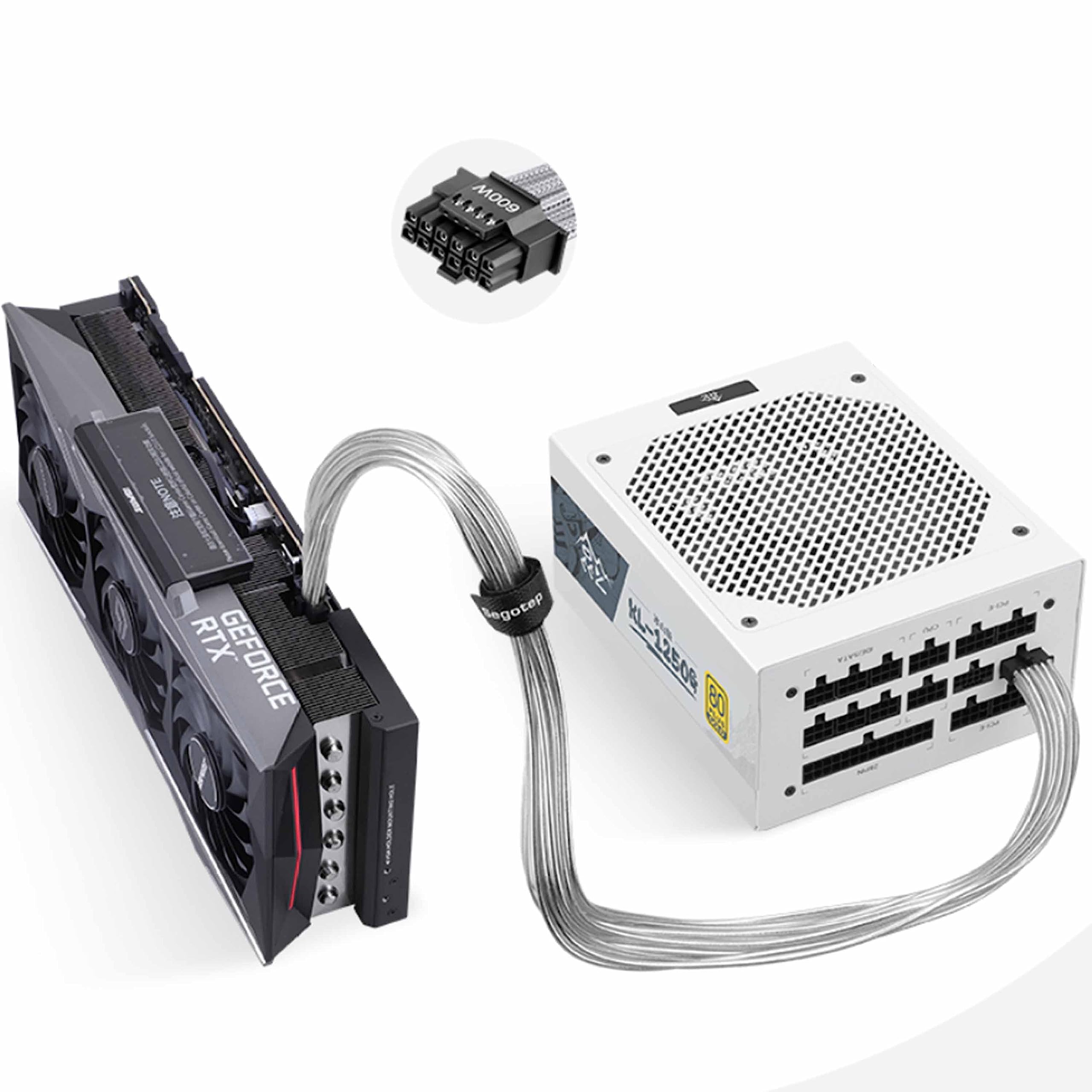 Simpletek - Alimentatore ATX 3.0 Full Modulare 1250W 80+ GOLD Bianco | Gaming PC Assemblato
