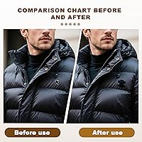 Vista 3 de Azobur Parches de reparación de chaquetas de plumón, impermeables, autoadhesivos, parches de tela de nailon para chaquetas hinchadas