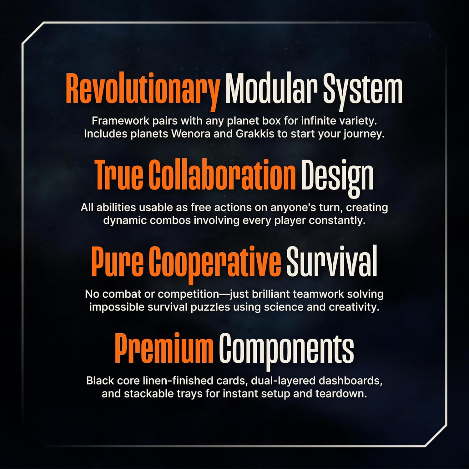 Orange Nebula Unsettled: Luna Expansion - Modular Sci-Fi Board Game Add-On for the Shrink Yourself Planet