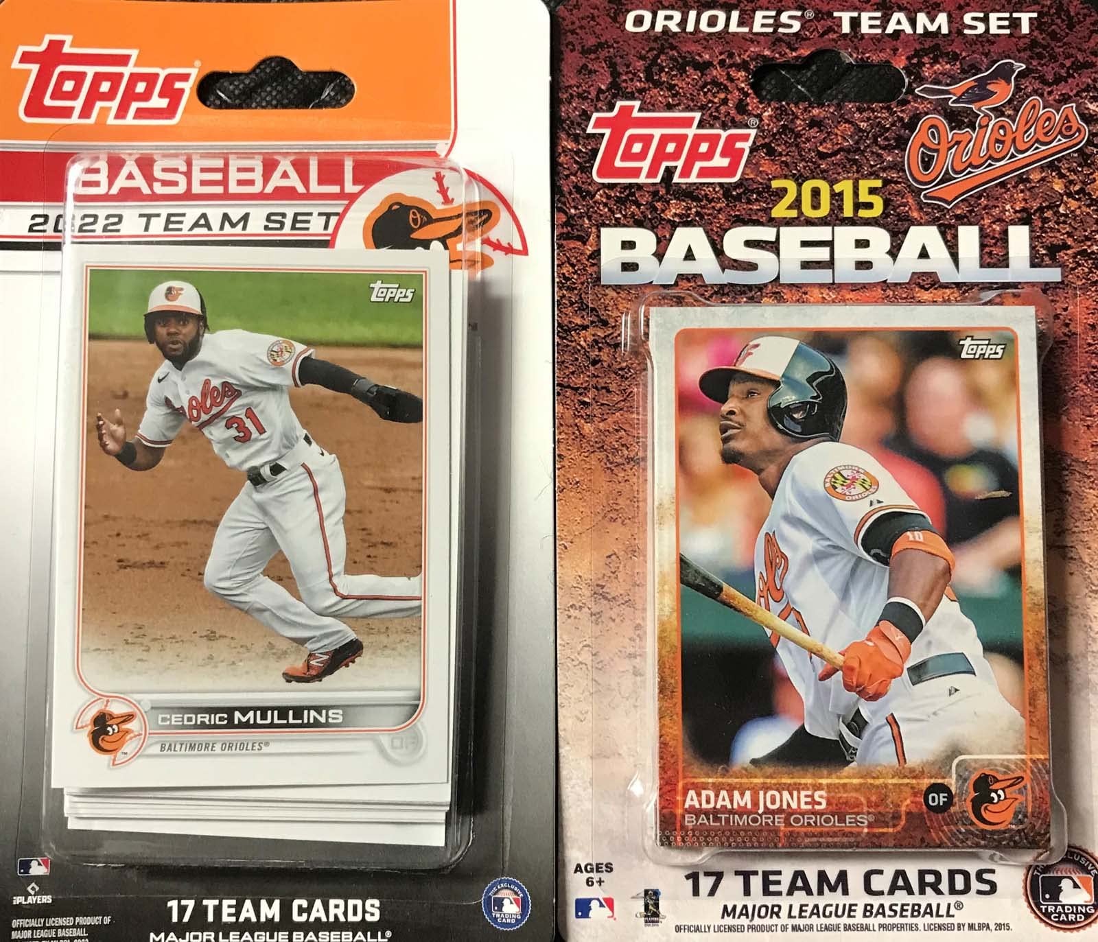 Amazon.com: Baltimore Orioles Topps Factory Sealed Team Set GIFT LOT  Including the 2022 and 2015 Limited Edition 17 Card Sets : Collectibles &  Fine Art