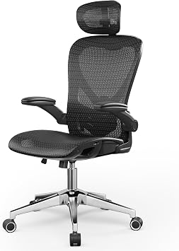 naspaluro Mesh Office Chair Breathable Desk Chair Flip-up Armrests