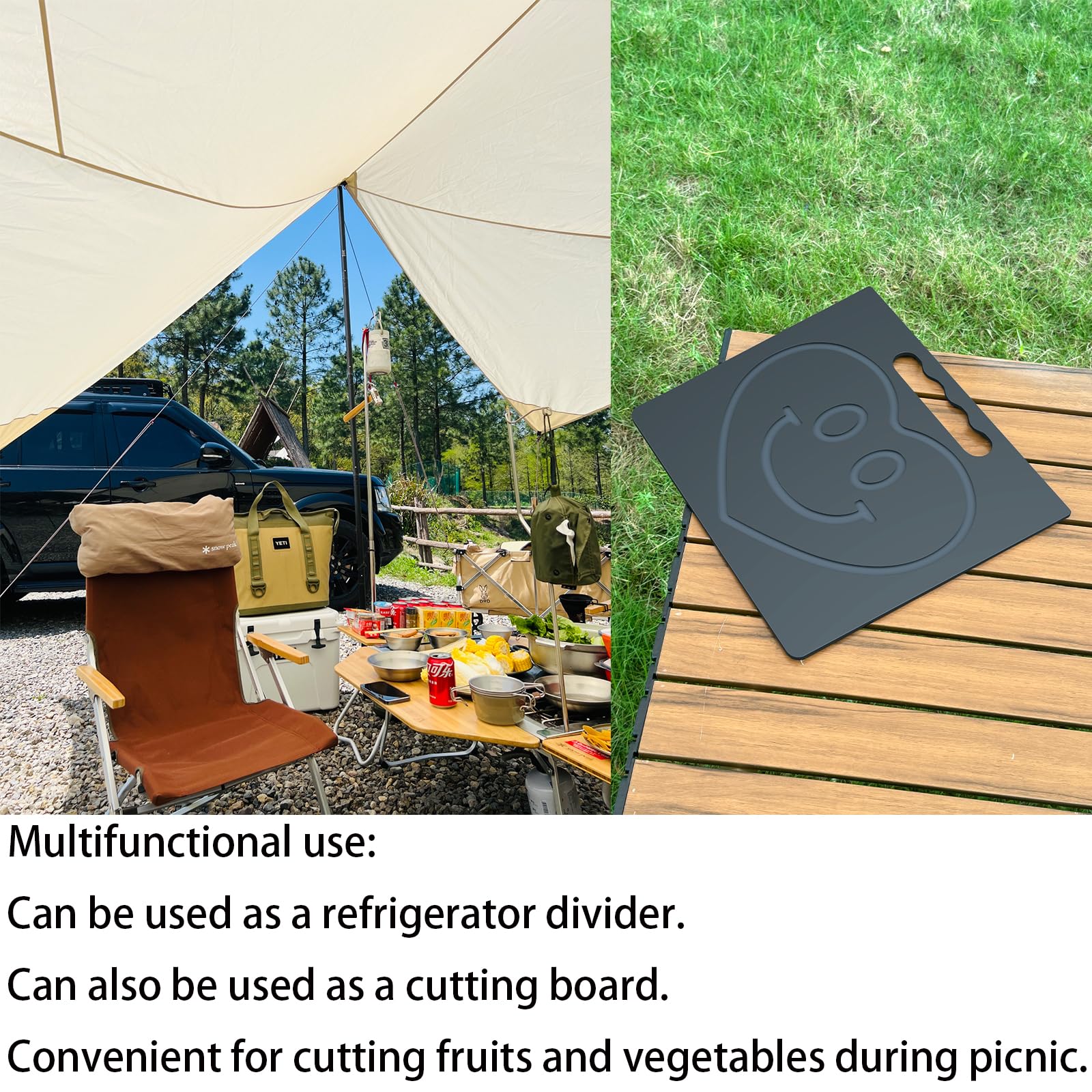 Cooler Divider, YETI Tundra 35&45 Cooler Divider Cutting Board, Cutting Board and Cooler Divider - Specifically Designed for Compatible with The Yeti Tundra 35&45 Quart Models Cooler.