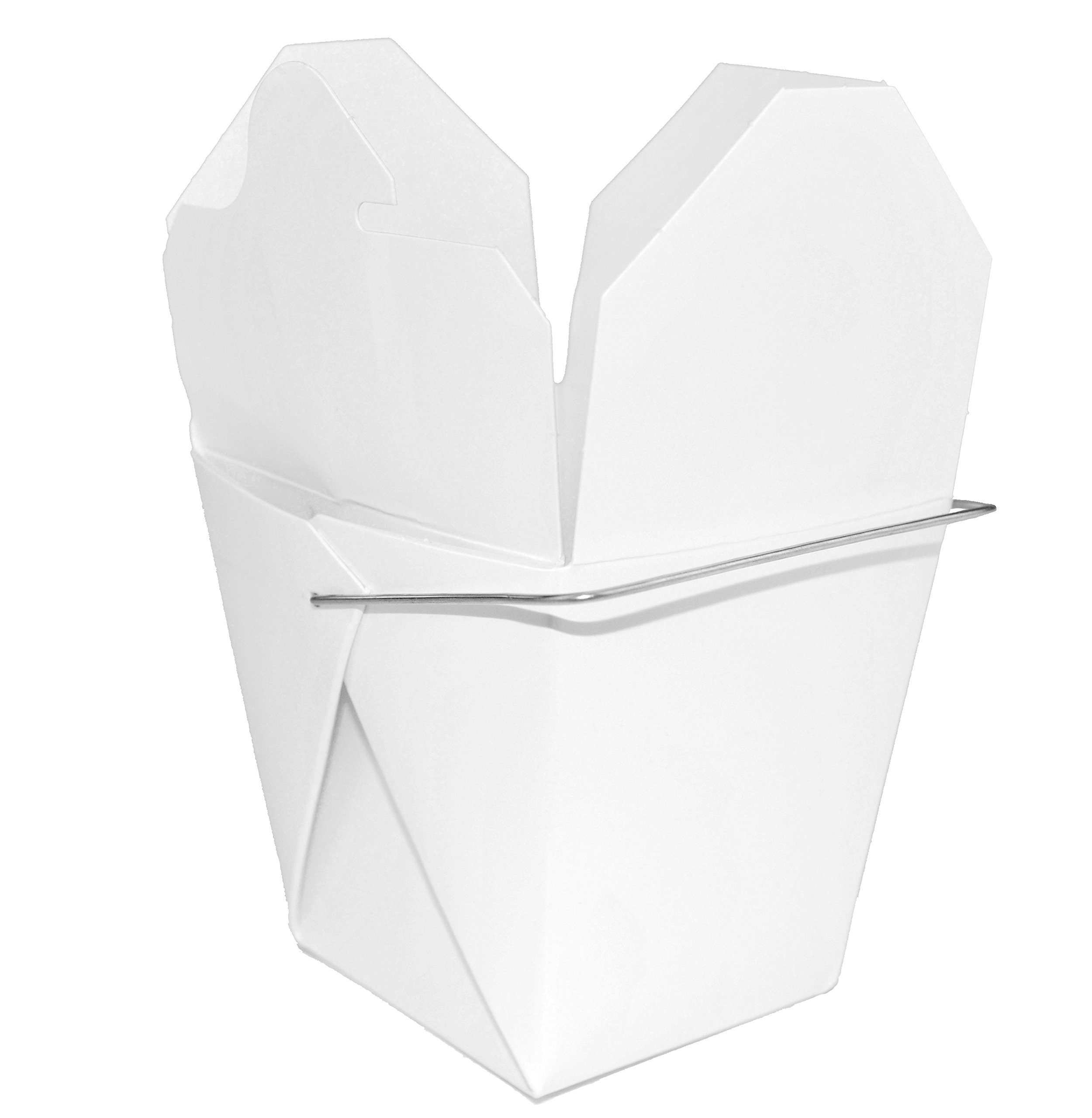 Chinese Take Out Food Boxes 8 Oz (1/2 Pint) 50 Pack - White