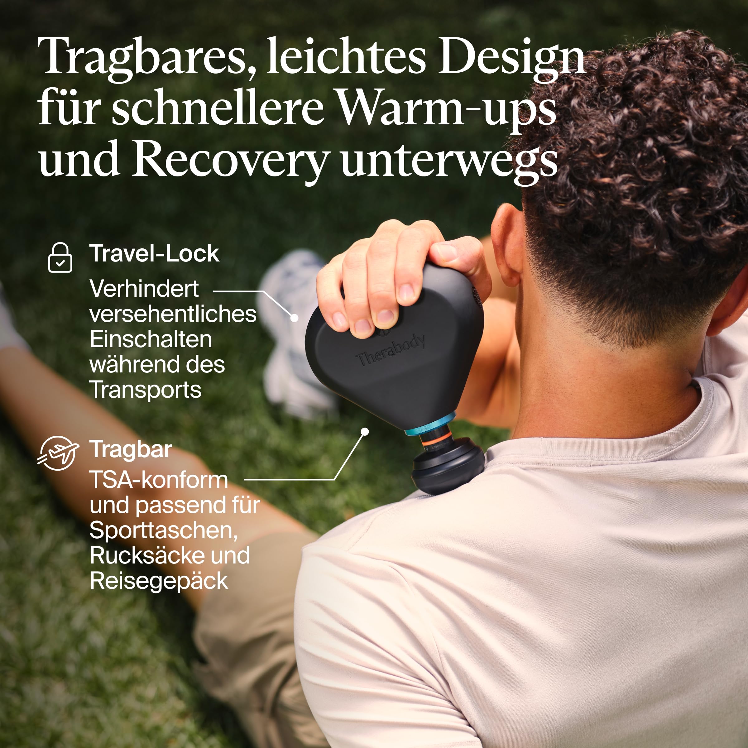 Therabody Theragun Mini Plus Tragbare Massagepistole mit Wärme (Schwarz) | Muscle Massager Gun On-the-Go - Travel Essential for Deep Tissue Back , Neck Arm & Leg Muscle Tension Relief & Revocery