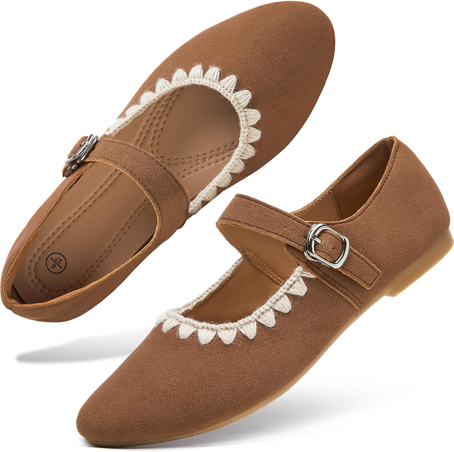 hash bubbie Women's Mary Janes Ballet Flats Shoes Dress Strap