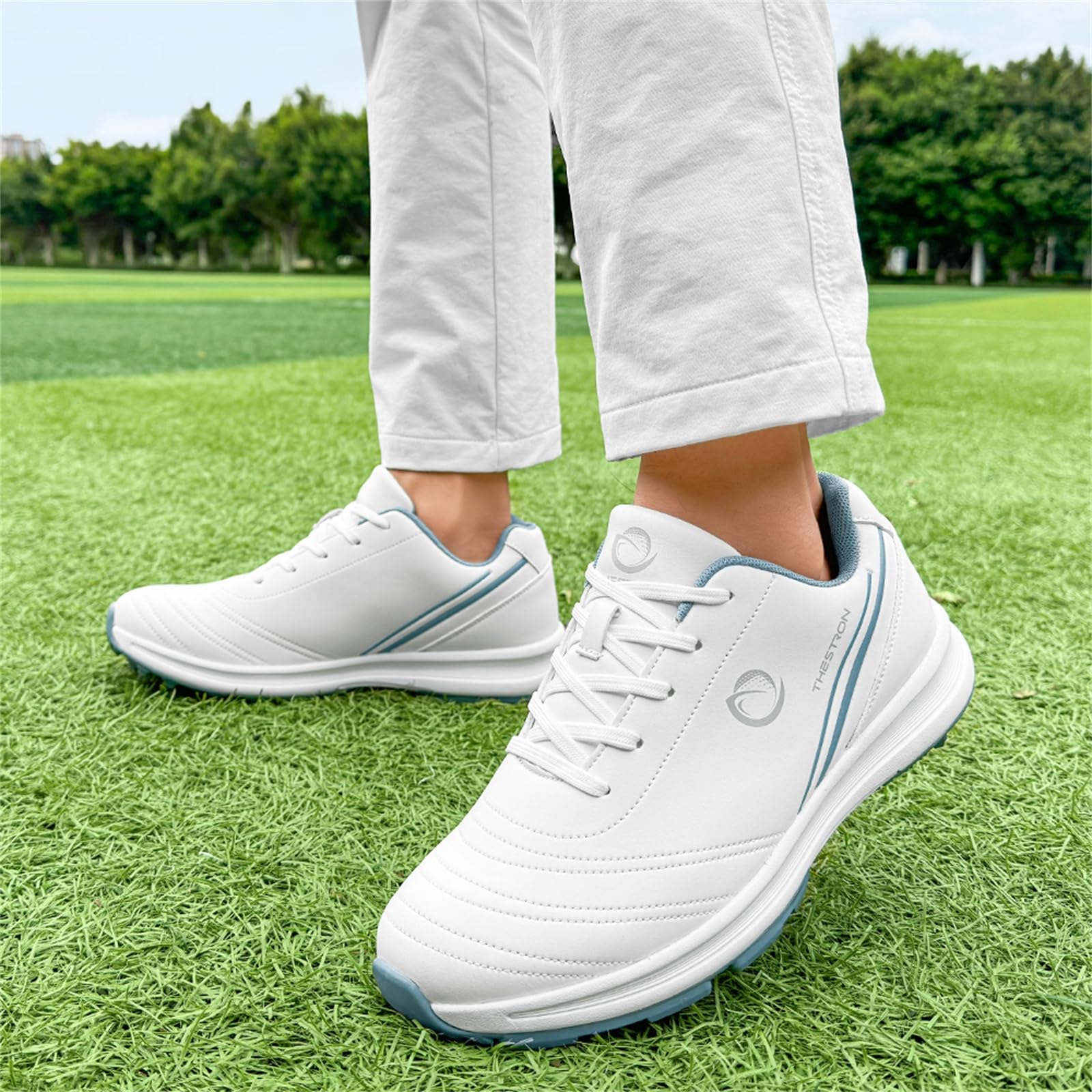 Zapatos De Golf Mujer, Zapatillas De Entrenamiento De Golf Ligeras Cómodas Y Sin Clavos Calzado Deportivo Antideslizante para Exteriores
