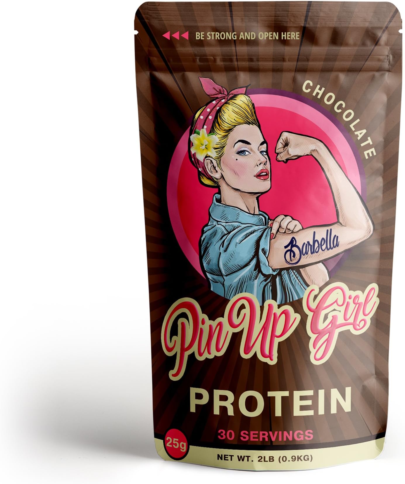 Pin Up Girl Protein Whey Isolate Powder – 25 Grams of Protein Per Serving – Low Calorie, Fat Free, Sugar Free, Zero Carb – for Women (30 Servings) Chocolate