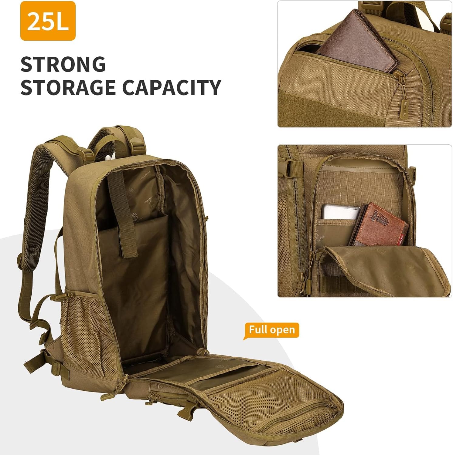 HUNTVP Tactical Backpack Military MOLLE Backpack Hunting Rucksack Gear Assault Pack 25L WR - Image 5