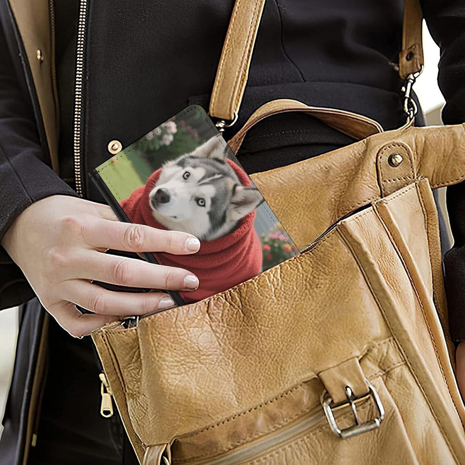 Funny Husky PU Leather Passport Holder image 5