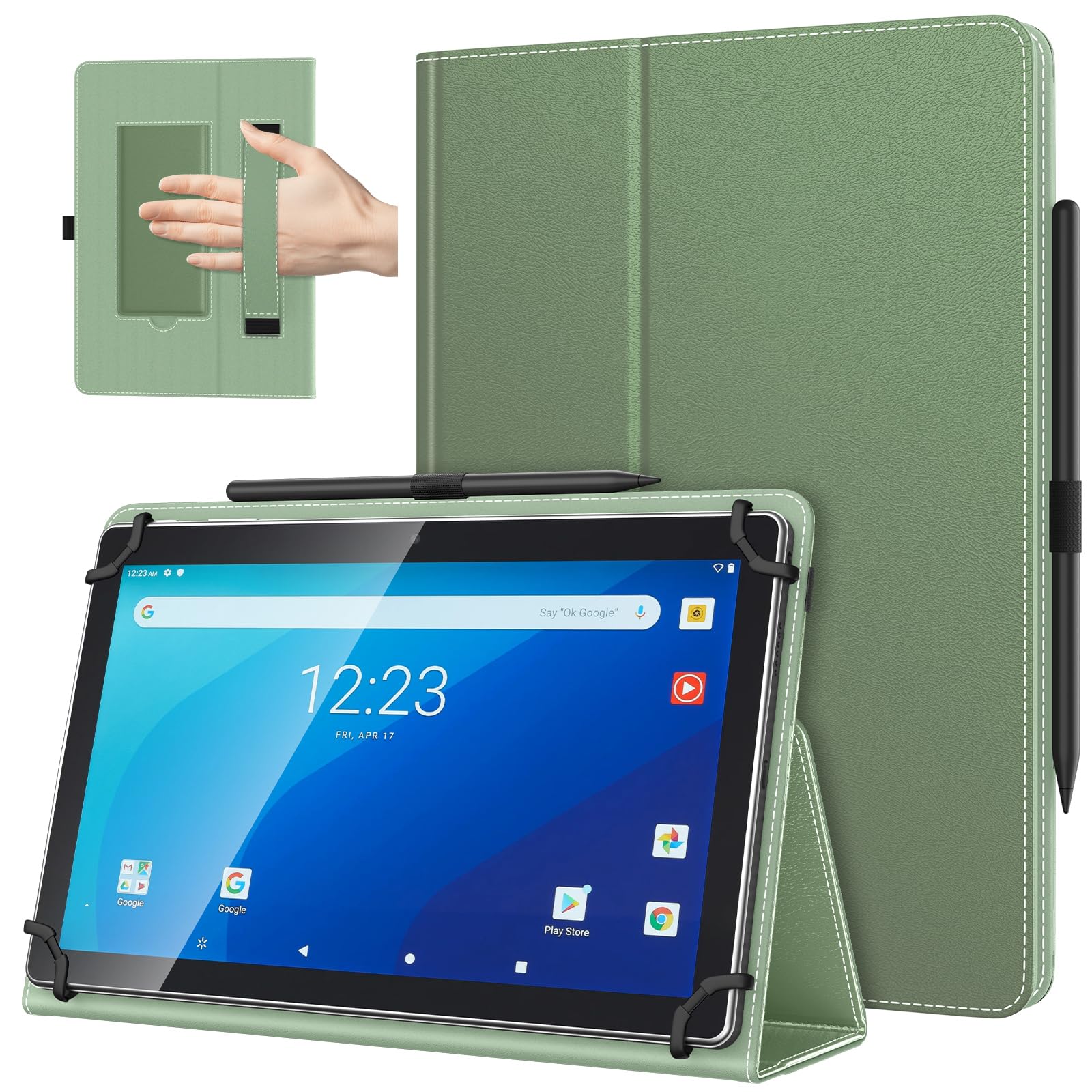 TiMOVO Universal Hülle für 10 10,1 11 Zoll Android Tablet mit Stiftschlaufe