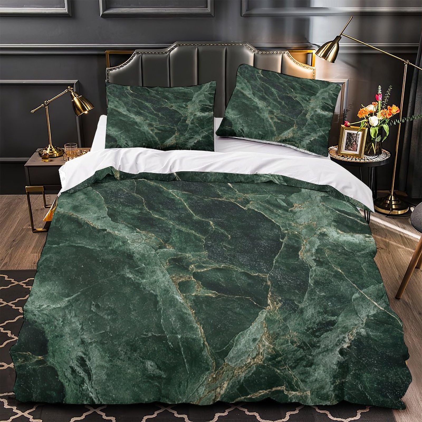 Housse de couette cobaye hypoallergénique et respirante, parure de lit Super King ultra douce