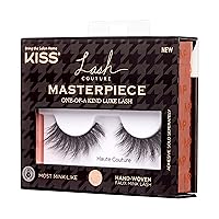 Vista 3 de KISS Lash Couture Masterpiece - Pestañas postizas estilo 02, 'Haute Couture', pestañas de lujo únicas, pestañas postizas sintéticas de visón