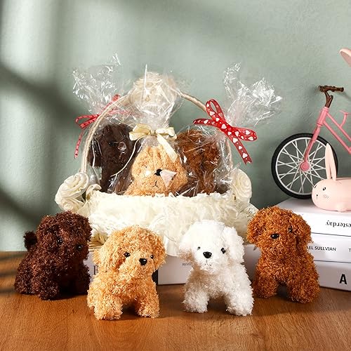 Miniatura 7 de 12 piezas de perros de peluche de 4.8 pulgadas con llavero, recuerdos de fiesta de perro, animal de peluche para niños, premios de graduación,