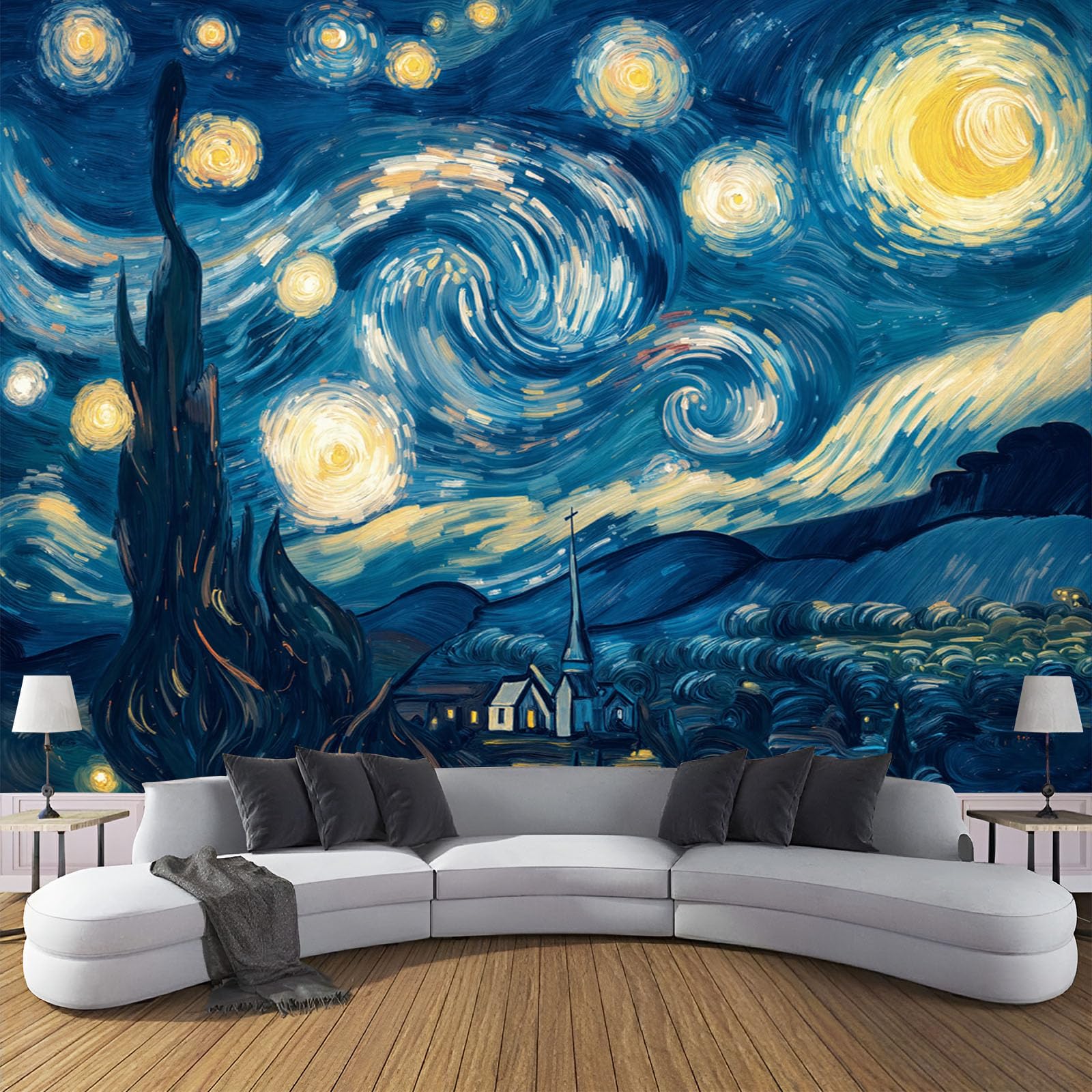 Papier Peint Panoramique 3D Ciel Étoilé Abstrait Soie 400 x 280 cm